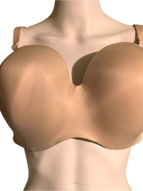 Victoria's Secret Bra 44DD Body by Victoria Strapless Underwire Light Beige